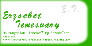 erzsebet temesvary business card